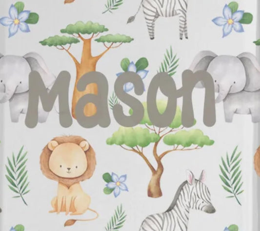 Personalised Anti Roll Jungle Safari